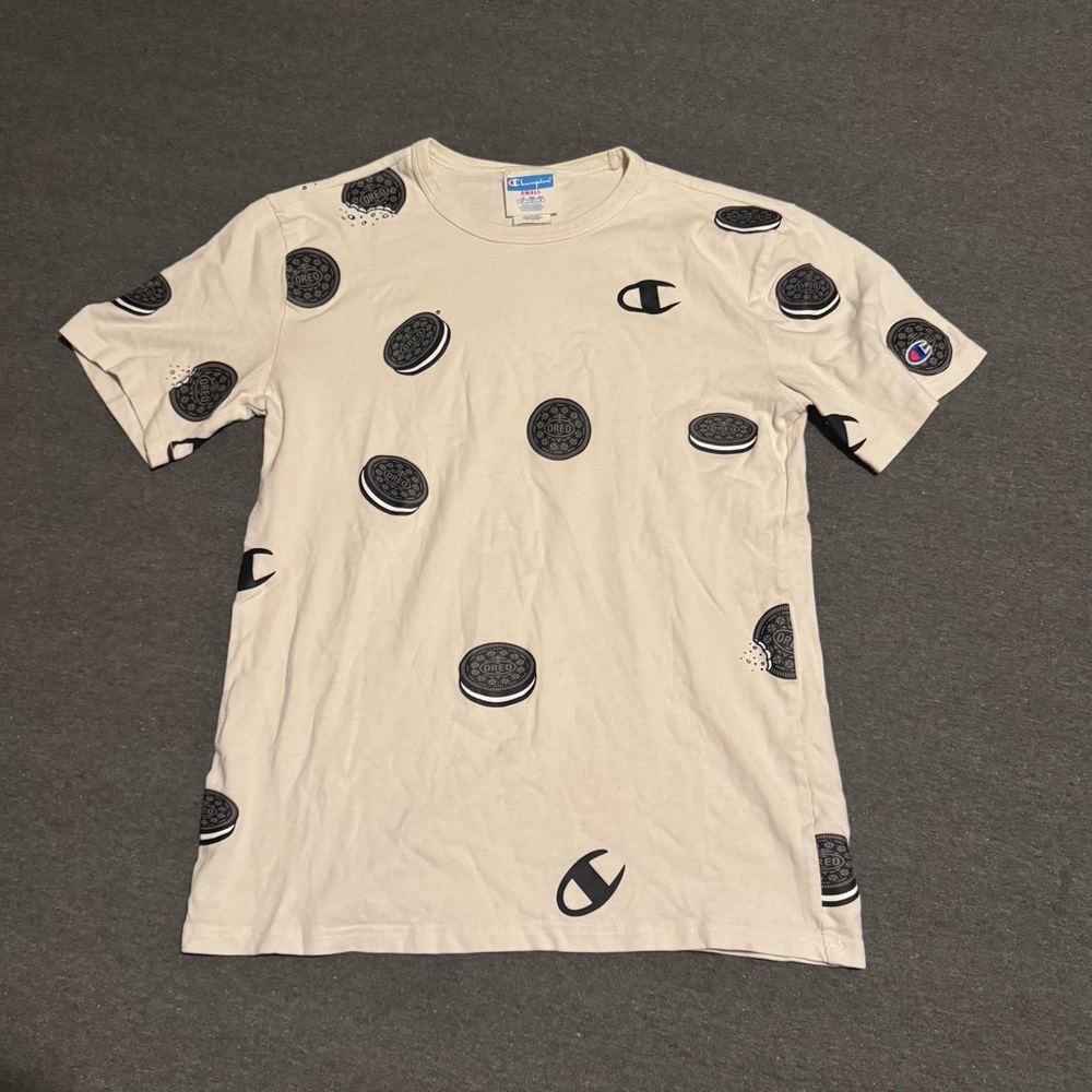 Champion Off-White Tee with Oreos
